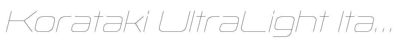 Korataki UltraLight Italic image